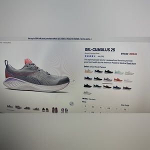 ASICS GEL CUMULUS SIZE 8.5 women’s